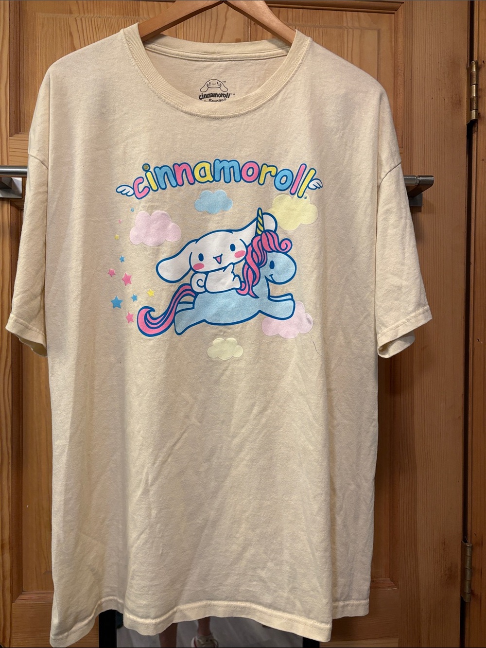 Butter Yellow Cinnamoroll Unicorn Tee Shirt Sz XXL